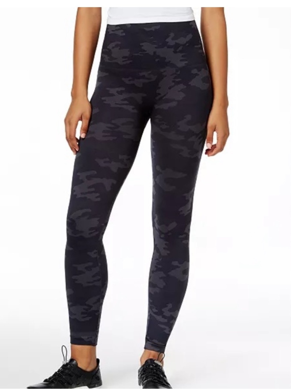 Spanz Camo Leggings Black Grey Size XL